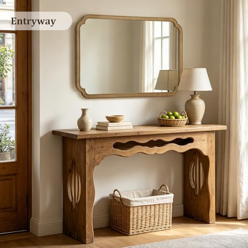 30" x 48" Wood Bathroom Mirror for Wall Mounted
