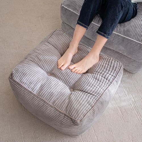 Square Stuffed Pouf Ottoman