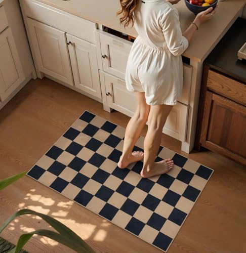 Checkered Easy Jute Front Door Mat