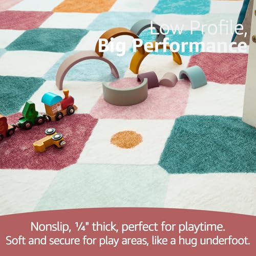 Round Kids Rug 5ft Washable Playroom Colorful Play Mat Confetti (19.63 Sq Ft)