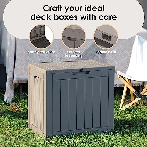 Deck Boxes 30 Gallon Outdoor Storage Box for Patio Cushion