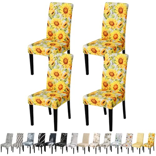 Pattern Chair Covers for Dining Room Set of 4