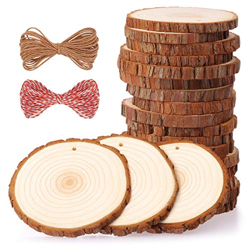 Unfinished Wood Slices with Hole