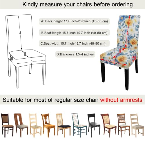 Pattern Chair Covers for Dining Room Set of 2 (2 Count)