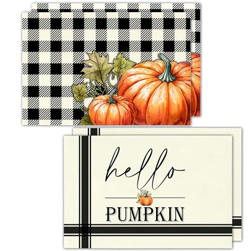 Hello Pumpkin Placemats Set of 4 (4 Count)