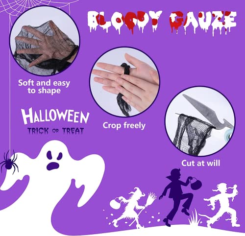 4 Pcs Halloween Black Doorway Curtain