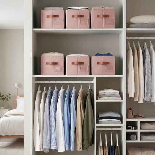 Closet Shelf Baskets with Label (3 Count)
