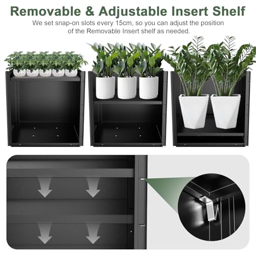Metal Planter Box for Outdoor Plants 20" L x 20" W x 20" H