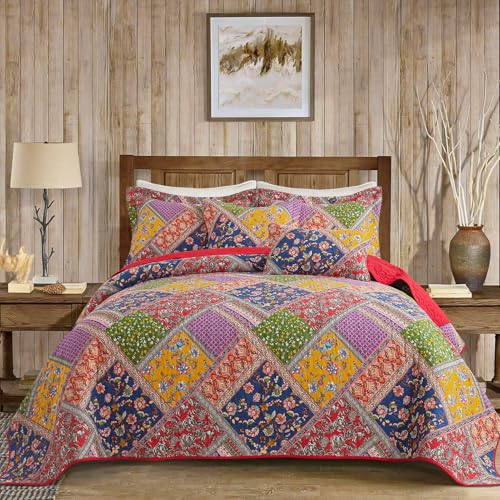 100% Cotton Face Quilt Queen Size Set