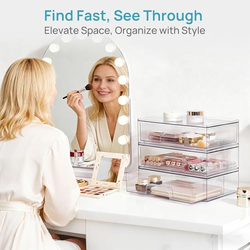 Clear Stackable Storage Drawers (4 Count)