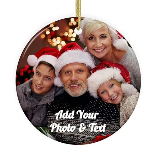 Custom Picture Christmas Ornaments Personalized Double