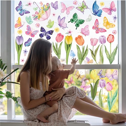 Large Size Spring Window Clings (83 Count)