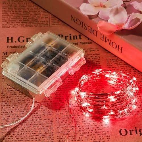 1 Pack 65.6 Ft. Battery Operated Outdoor String Lights with Remote & Timer