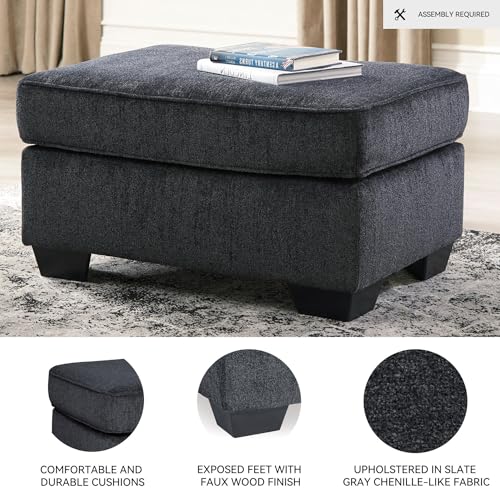 Rectangular Chenille Living Room Ottoman