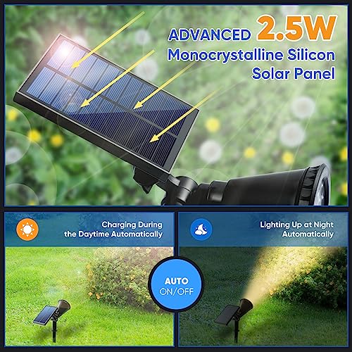 800 Lumens Solar Spot Lights Outdoor (2 Count)