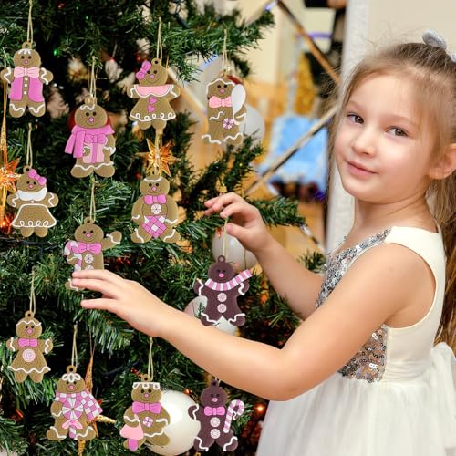 Gingerbread Man Ornaments Christmas Tree Decorations (12 Count)