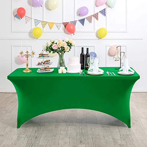 Spandex Table Cover for 8FT or 4ft or 6ft Table Universal Fitted Stretch Tablecloth for Party