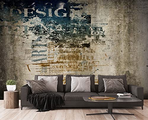 Retro Graffiti wall Mural Wallpaper for Bedroom 178" x 117" (144.6 Sq Ft)