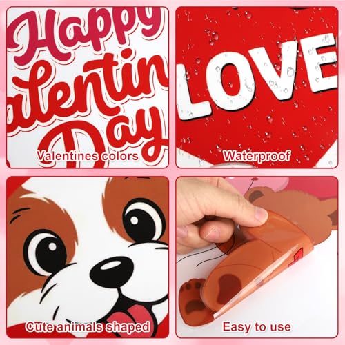 Happy Valentine's Day Window Clings 6 Sheets (6 Count)