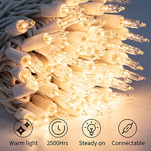 50 Count 10 Feet Warm White Christmas Lights