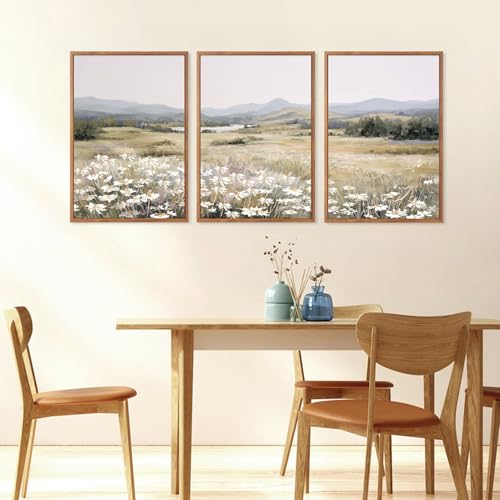 Framed Wildflower Field Scene