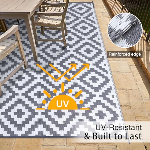 Outdoor Rug 8x10 ft Waterproof Reversible Mat
