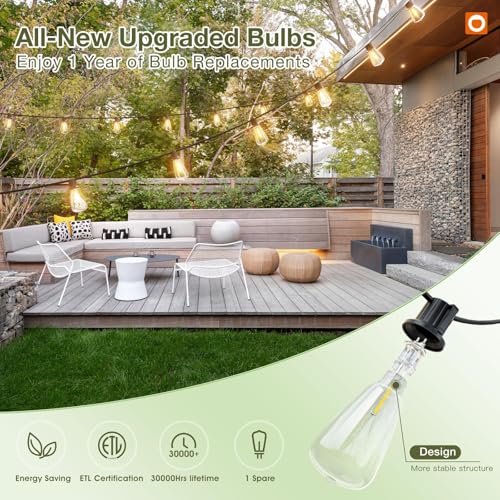 54(48+6)FT Solar String Lights Waterproof, with Remote& USB 24+2 LED (48 Foot)