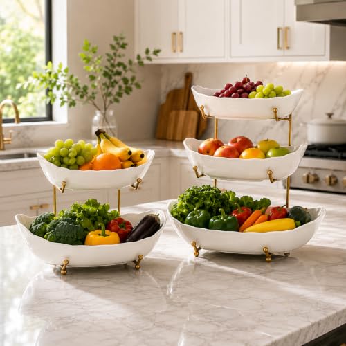 2 Tier Large Fruit Bowl