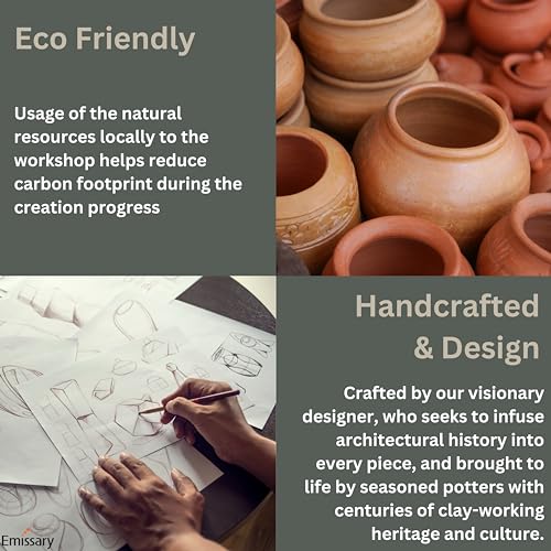 Emissary Round Stoneware Planter