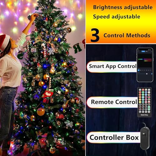 66FT 200 LED RGB Smart Halloween Lights Outdoor Color Changing (66 Foot)