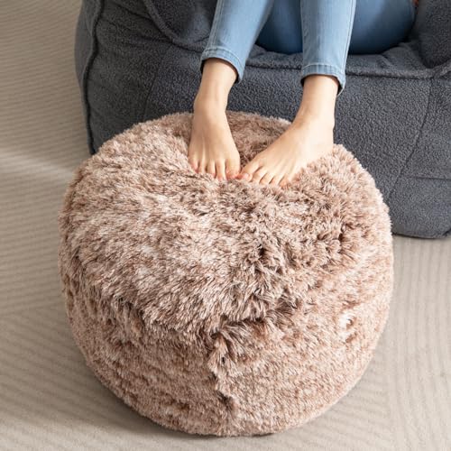 Round Stuffed Pouf Ottoman