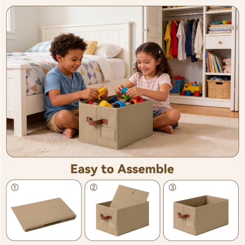 Closet Shelf Baskets with Label (3 Count)
