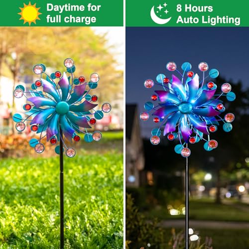 Solar Wind Spinner for Yard and Garden