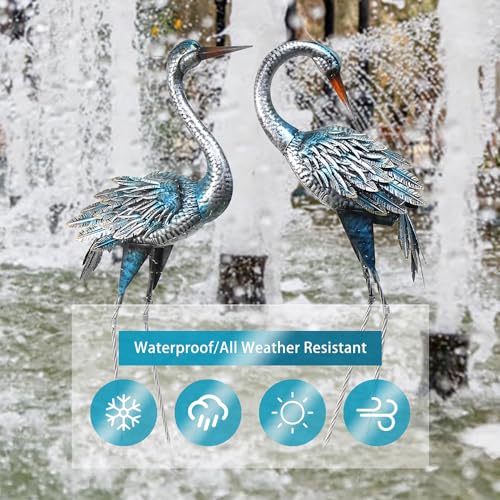 37 40Inch Outdoor Crane Garden Statues (2 Count)