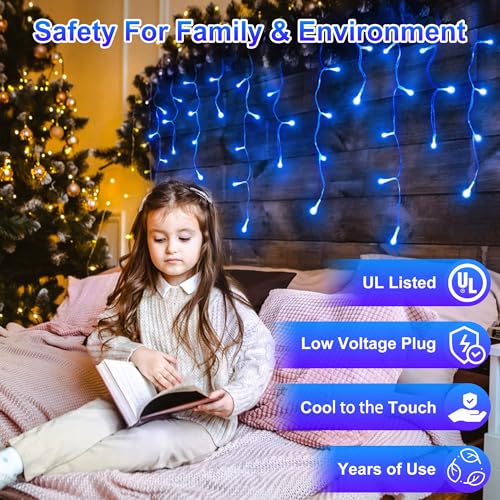 810 LED 82FT Christmas Icicle Lights