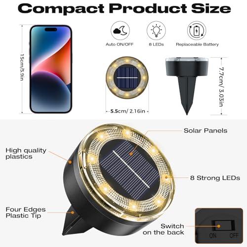 Mini Solar Ground Lights (4 Count)