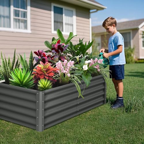 Galvanized Raised Garden Bed Outdoor (2 Count)