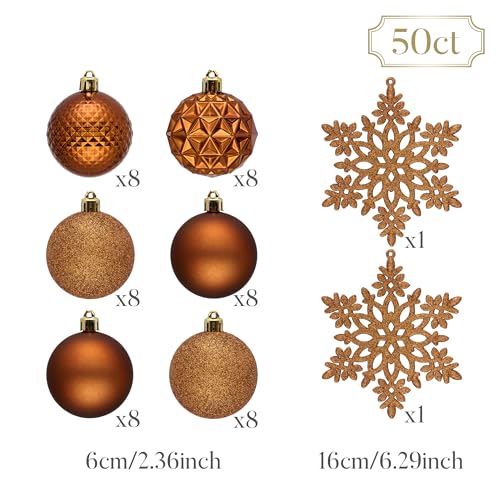 Christmas Tree Decorations Ornament Set for Fall Halloween (50 Count)