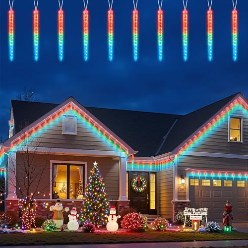 Christmas Meteor Shower Icicle Lights Outdoor (720 Count)