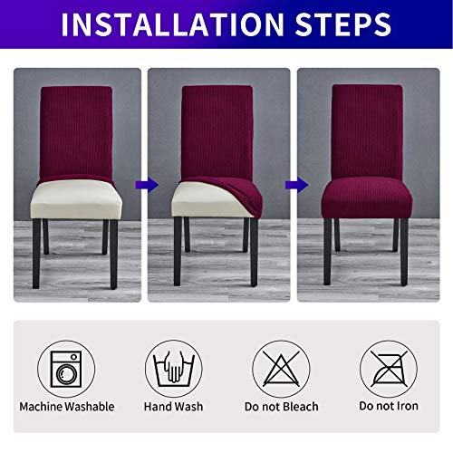 Stretch Chair Covers for Dining Room Set of 4