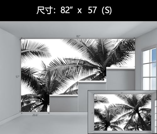 Black Palm Tree Tropical Wallpaper Mural Peel and Stick for Bedroom