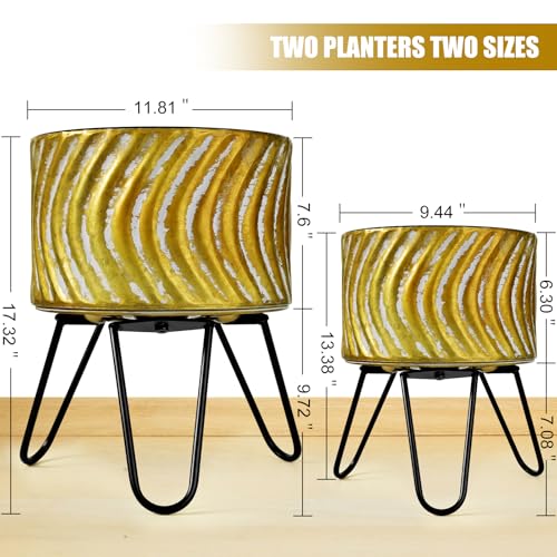Plant Pots with Stand (2 Count)