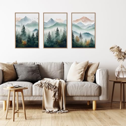 Misty Forest Wall Art Canvas