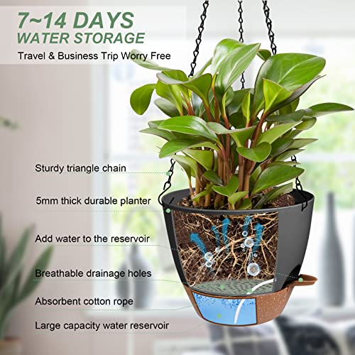 Hanging Planters for Indoor Outdoor Plants (2 Count)
