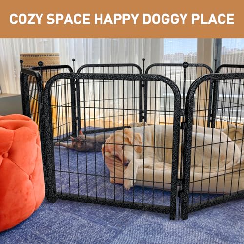Metal Dog Playpen 24in H 8 Panels Heavy Duty Dog Fence
