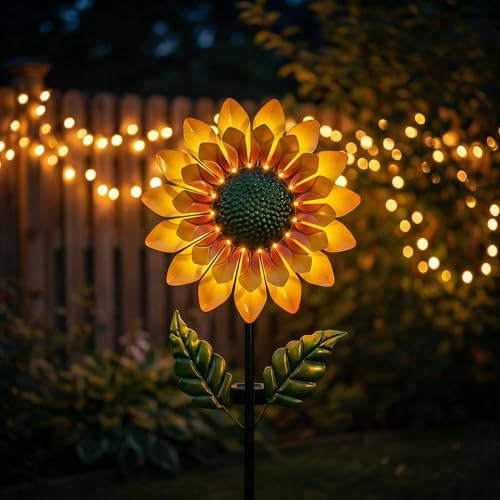 Sunflower Solar Wind Spinner