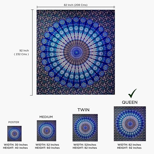 Blue Turquoise Tapestry