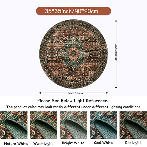 Ultra Thin Washable Round Rug