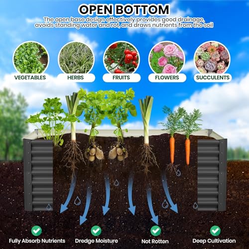 Galvanized Raised Garden Beds 6x3x2 FT (2 Count)
