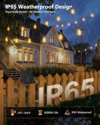 202FT Solar String Lights Outdoor